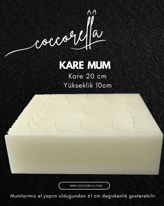 Kare Mum 20x20 Cm Alan 10 Cm Yükseklik