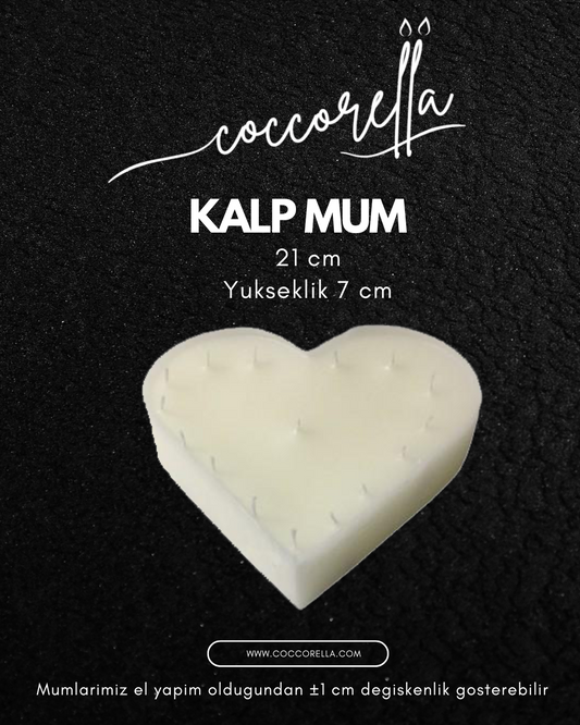 Kalp 21 Cm Çap 7 Cm Yükseklik